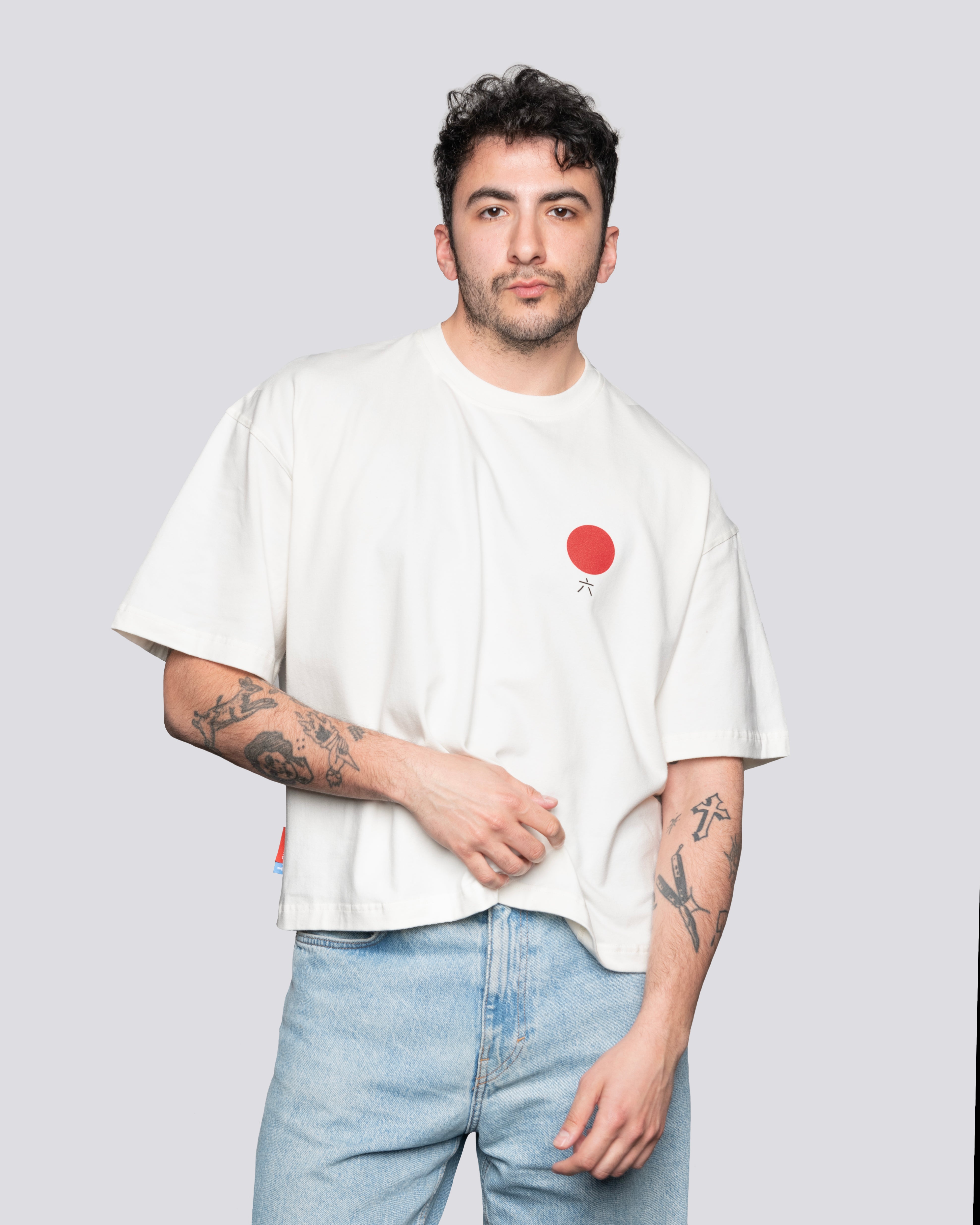 Fuji - Kurz geschnittenes Oversized-T-Shirt