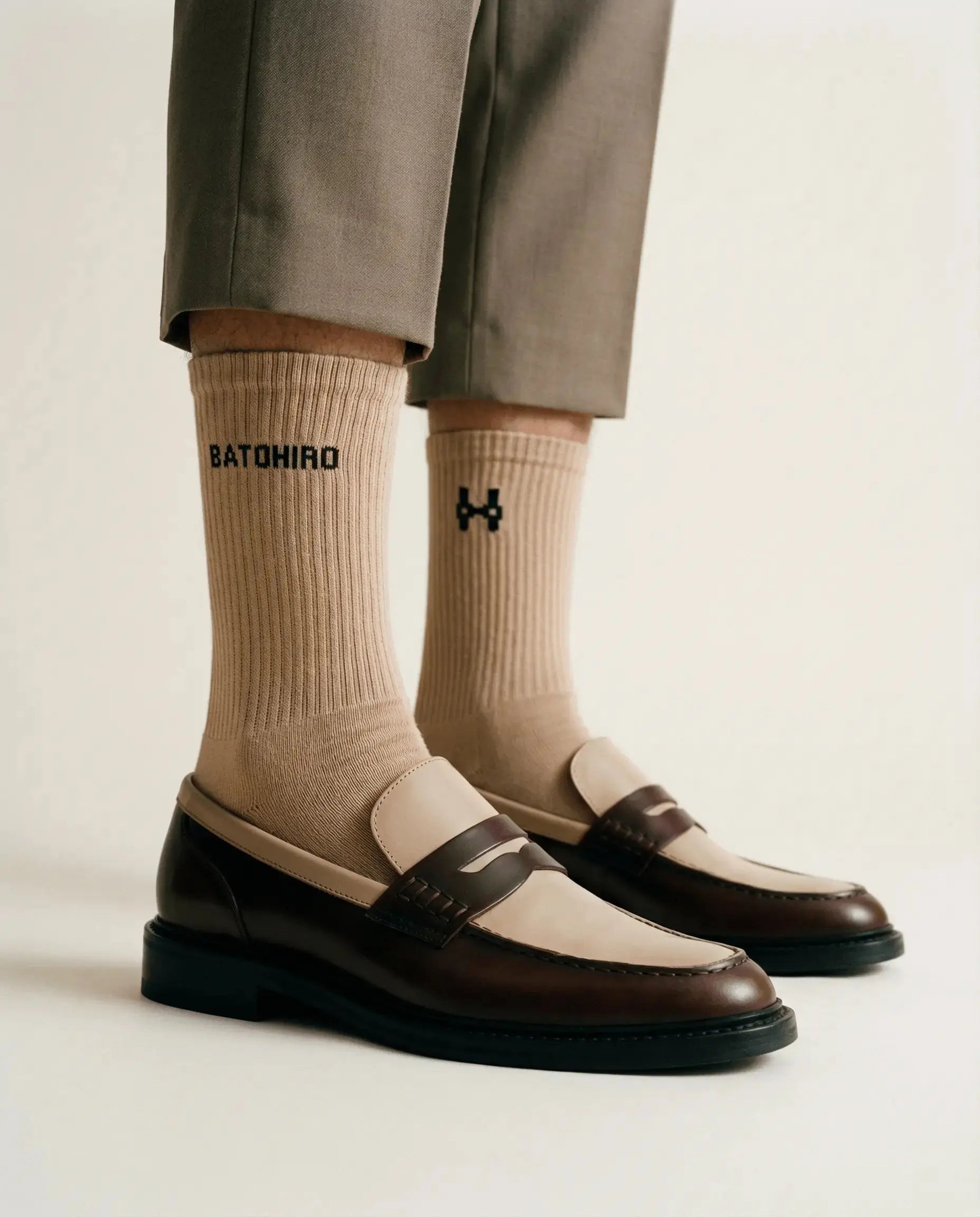 Batohiro Crew Ponožky - Beige Batohiro
