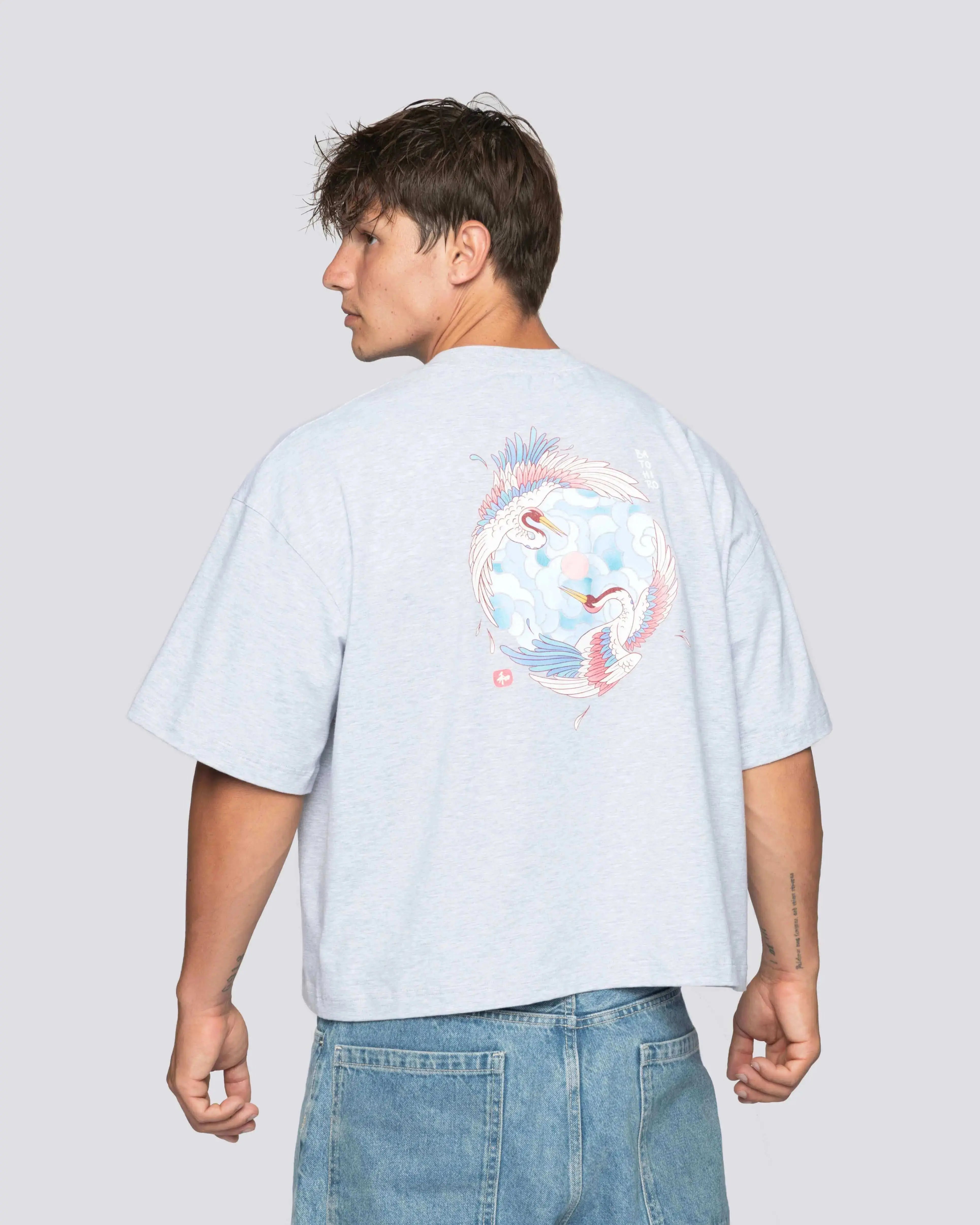 Crane - Cropped Oversized Tee Batohiro