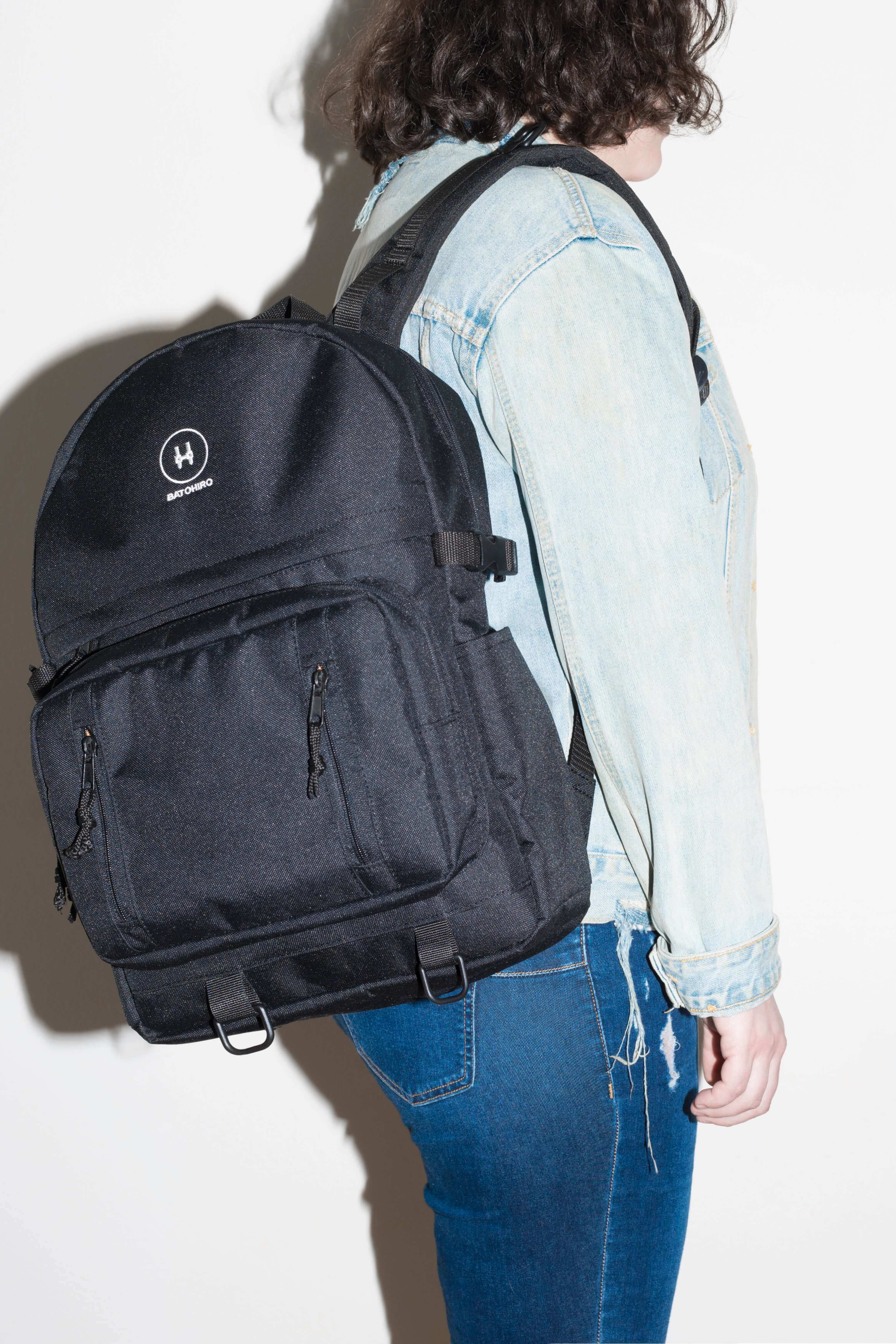 Haruko - Dark Black Backpack