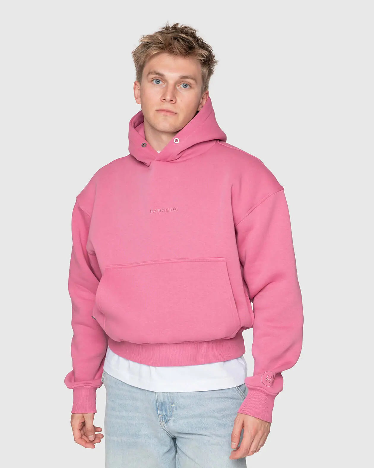 Mikina oversized - Light Pink Batohiro