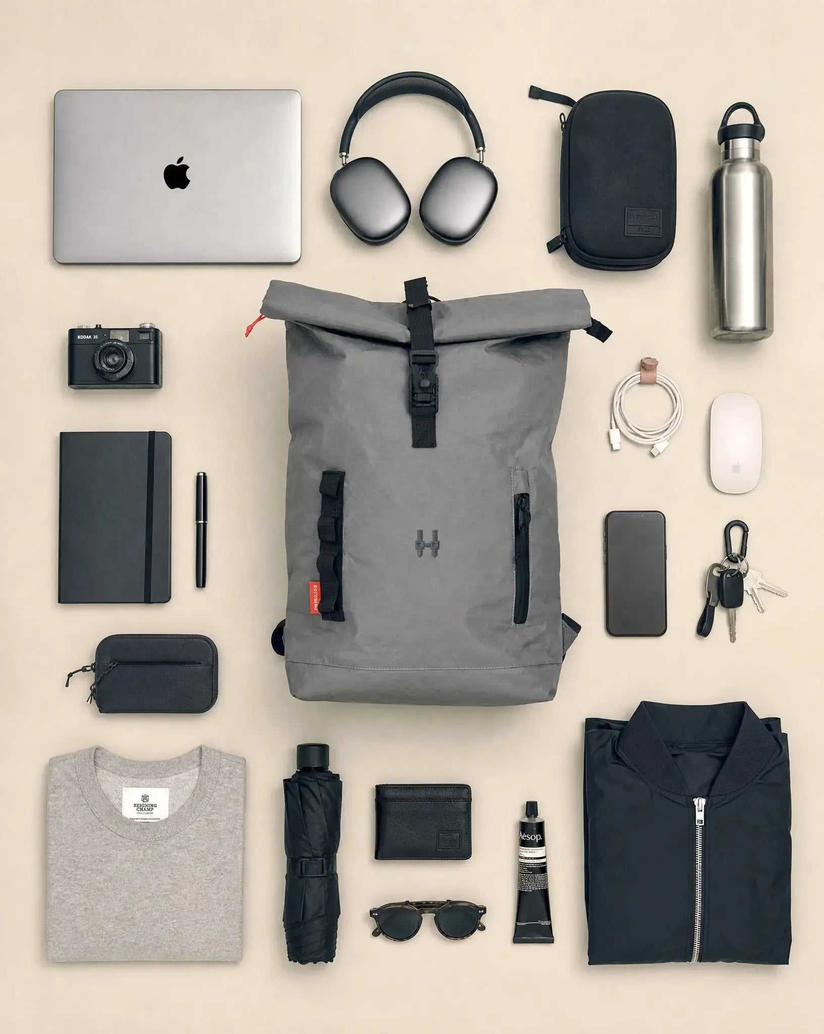 Roku Everyday 20L - Steel Grey Batohiro