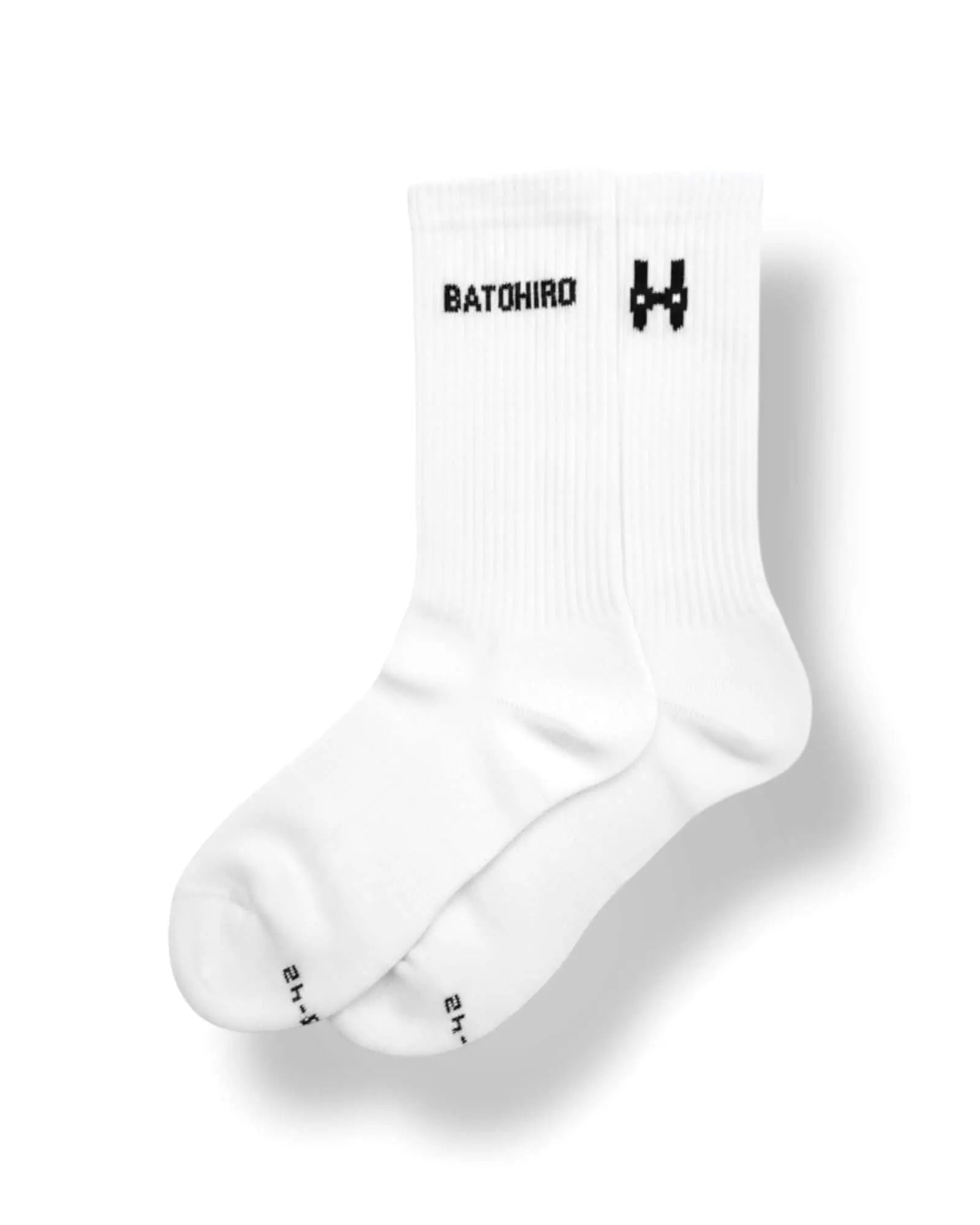 Batohiro Crew Ponožky - Pure White, kvalitní bílé ponožky s logem Batohiro.