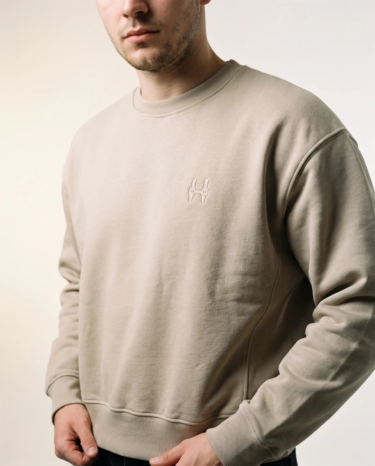 Crewneck Mikina 405 - Beige