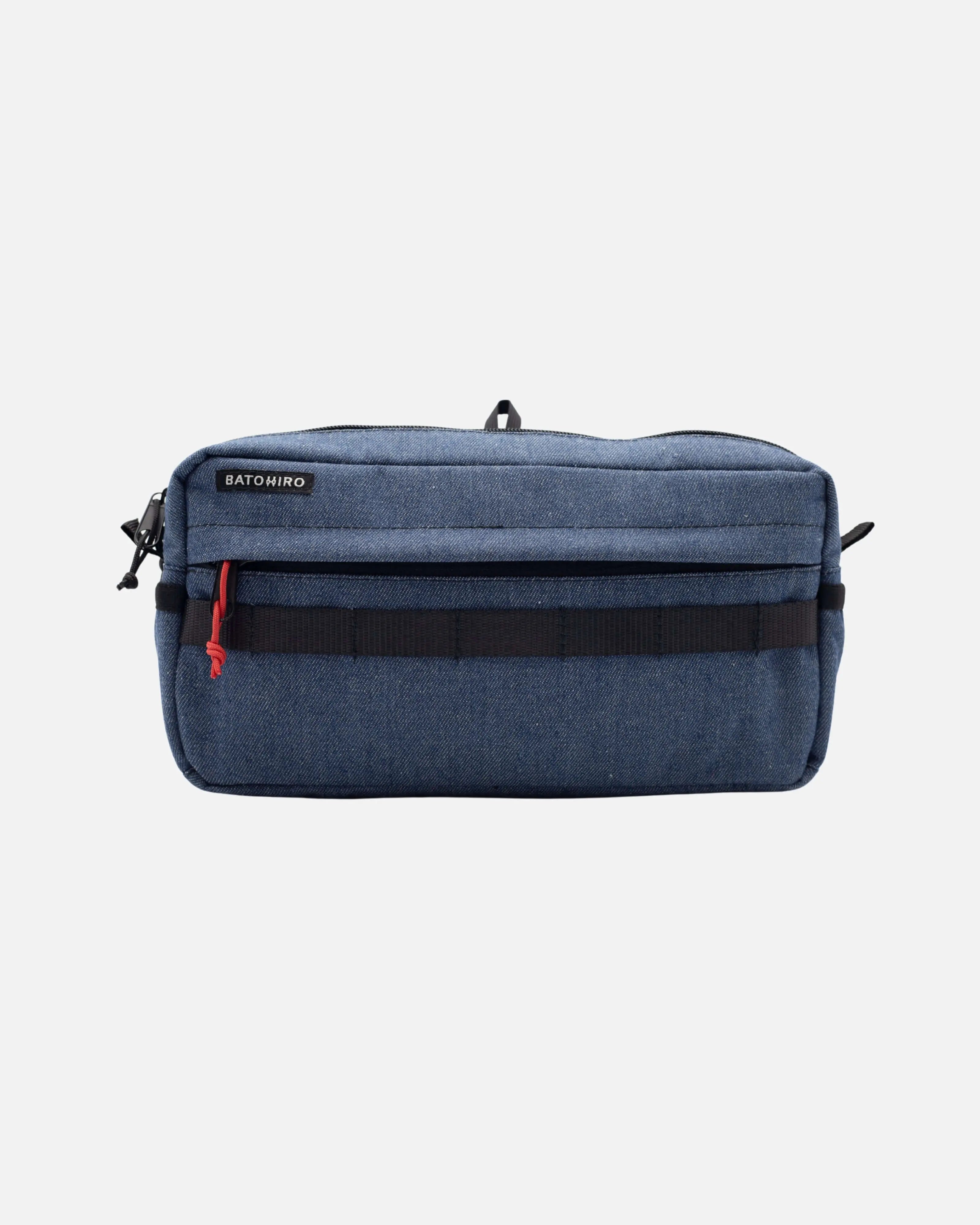 Kai - Blue Denim travel pouch made of waterproof CORDURA® 500D fabric for durability and style.