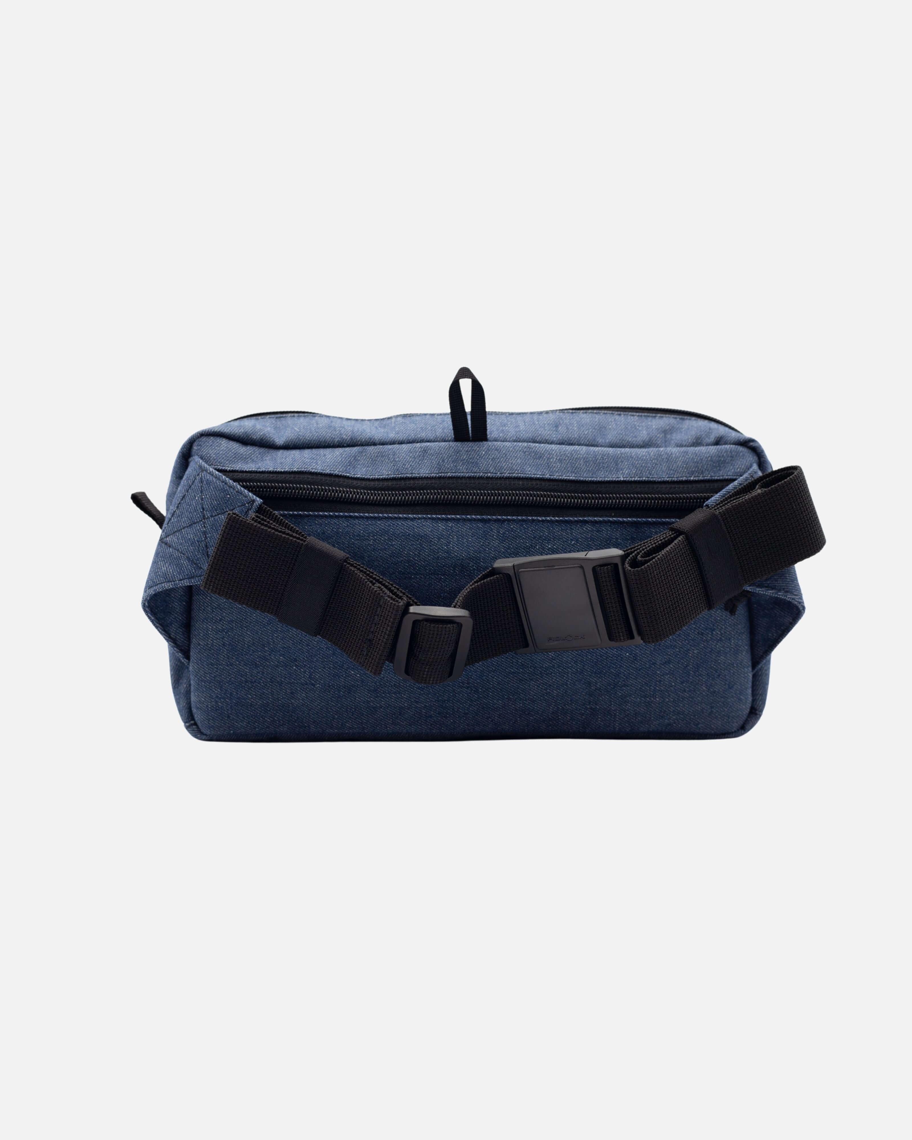 Kai - Blue Denim cestovní ledvinka s nastavitelným popruhem, vyrobena z nepromokavé CORDURA® 500D.