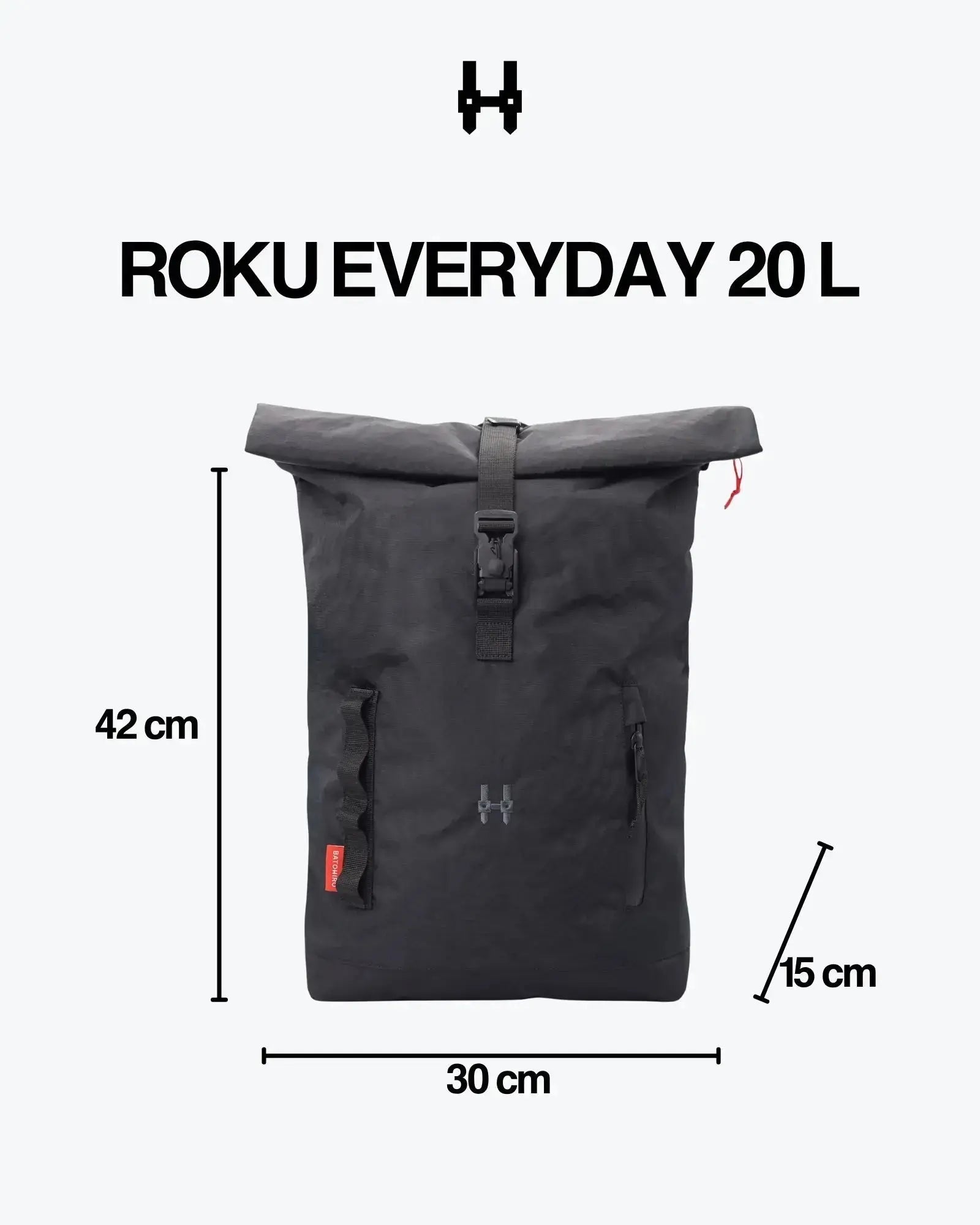 Roku Everyday 20L – Black Knight Rucksack